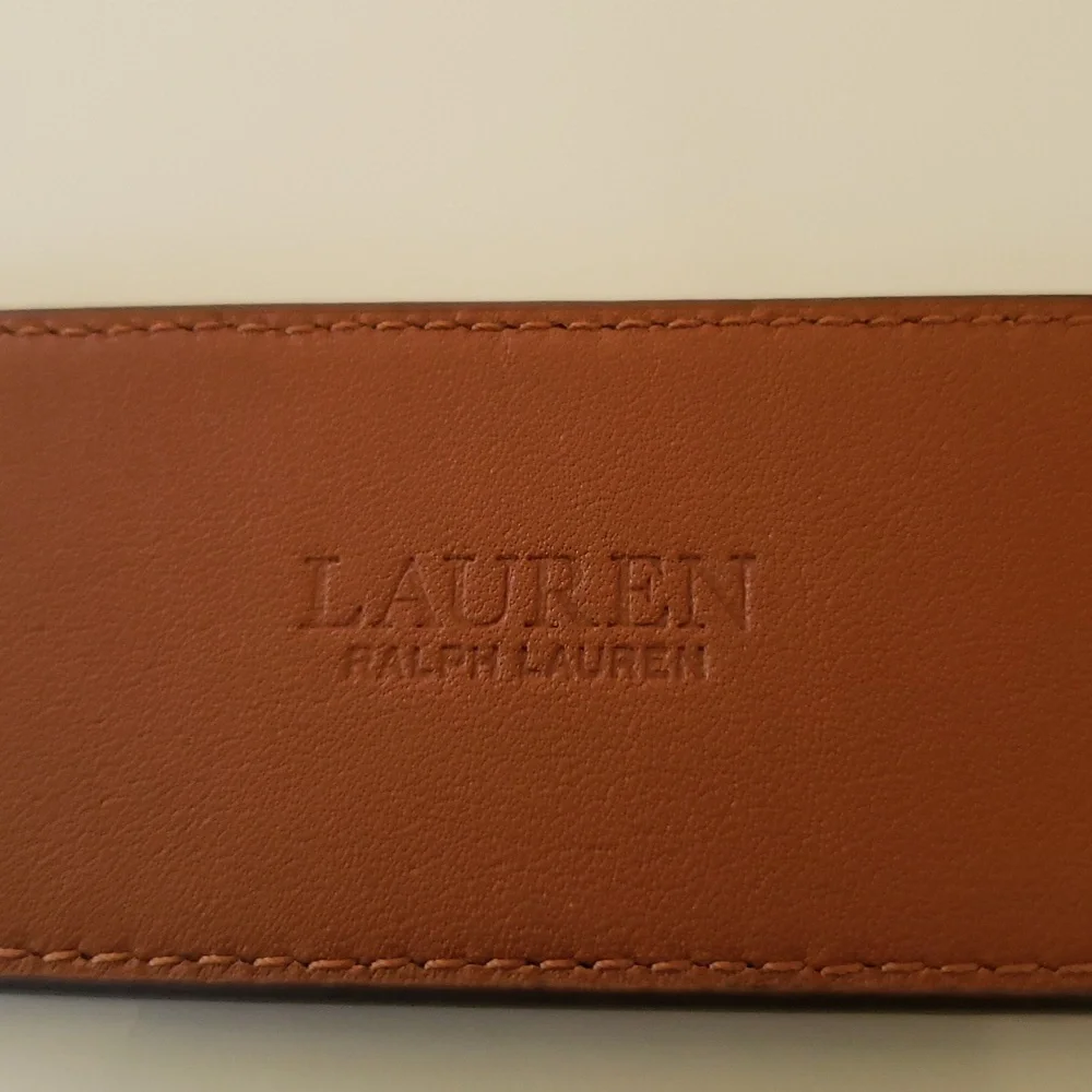 Lauren Ralph Lauren Stylish Tan and Brown Belt. Size M. NWT.‎